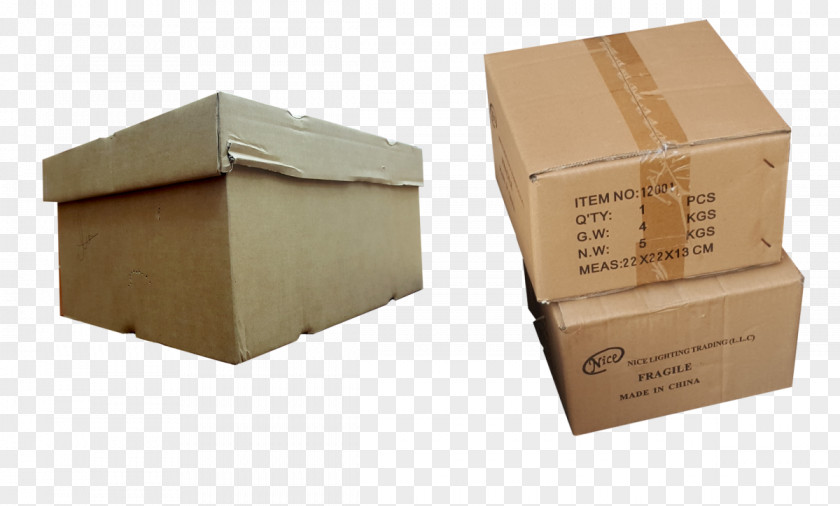 Packaging Mover Cardboard Box And Labeling PNG