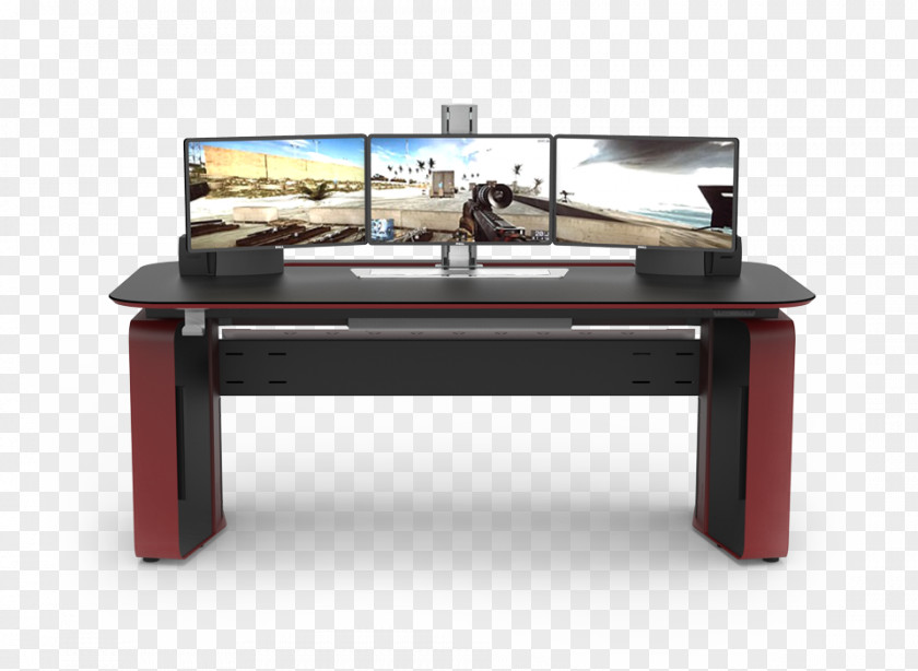 Quietly Computer Desk Table Gaming Gamer PNG