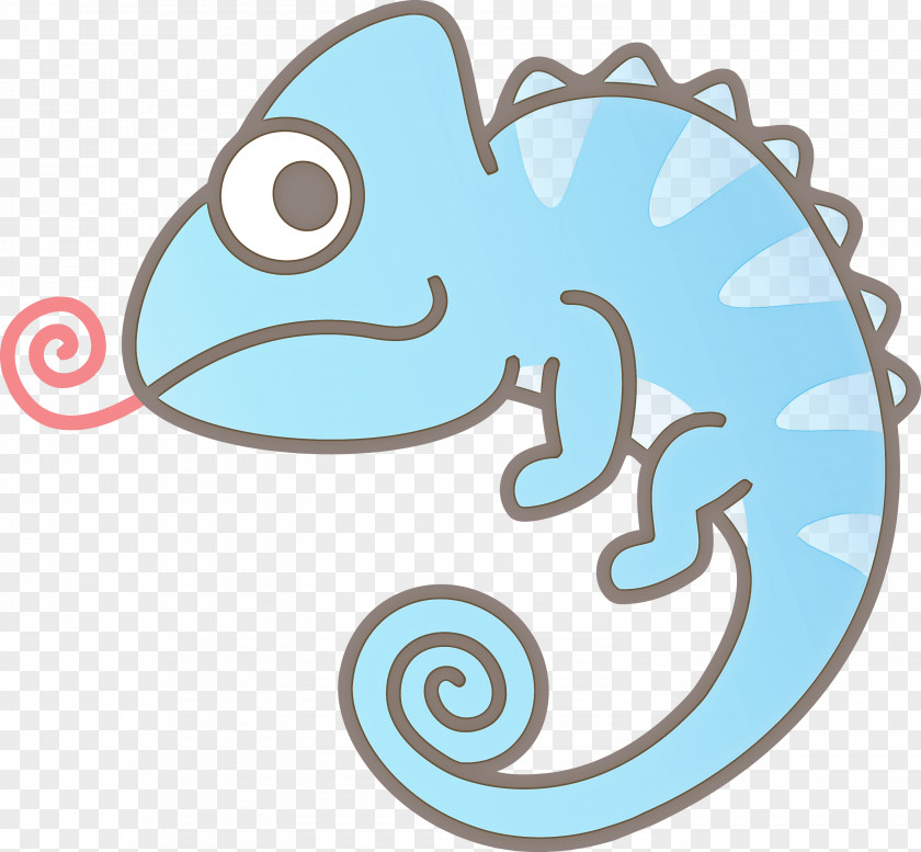 Aqua Turquoise Fish Teal Chameleon PNG