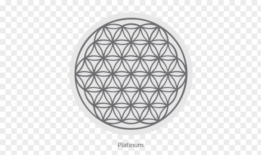 Flower Of Life Pattern Sacred Geometry Overlapping Circles Grid Art PNG