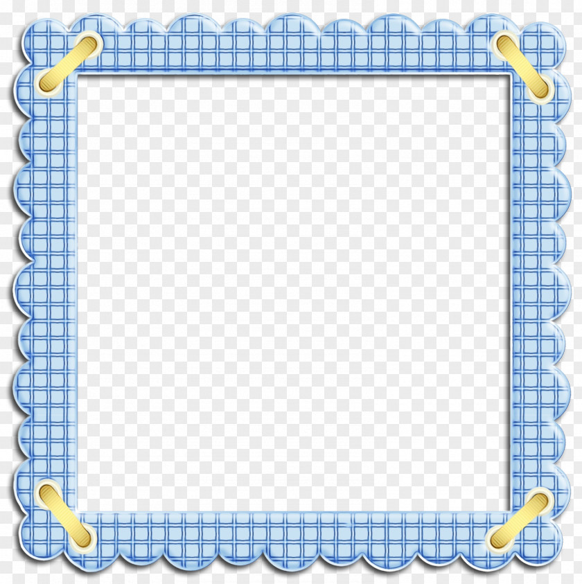 Rectangle Picture Frame Blue Background PNG