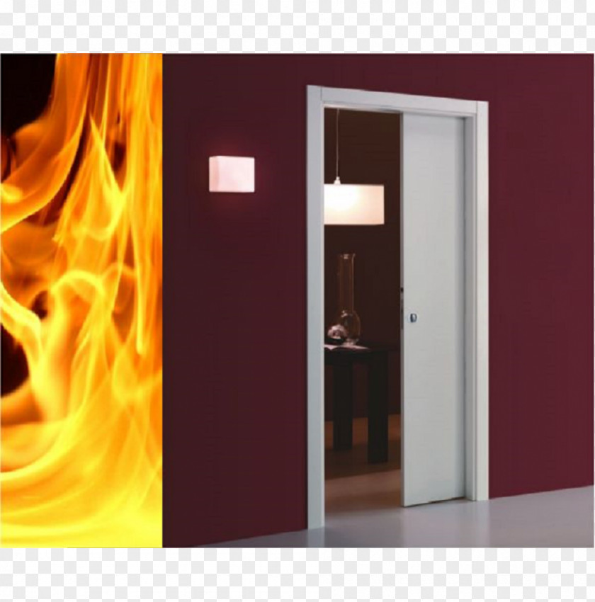 Door Sliding Pocket Fire Glass PNG