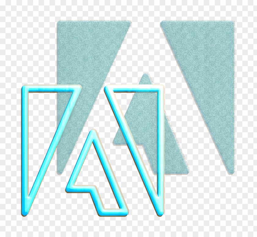 Electric Blue Teal Adobe Logo PNG