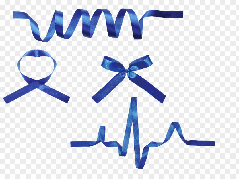 Blue Ribbon Electrocardiogram Awareness PNG