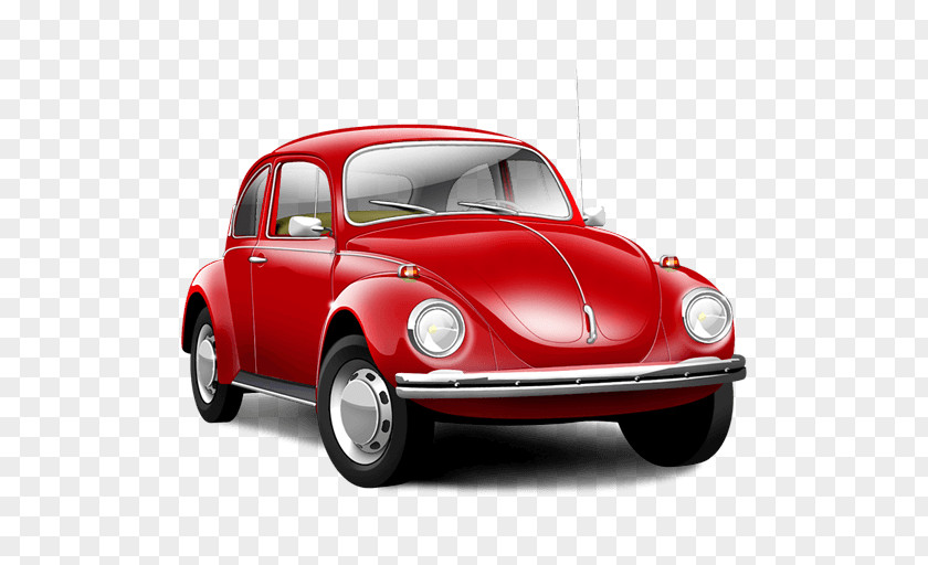 Red Old Volkswagen Beetle Car Image Sports ICO Icon PNG