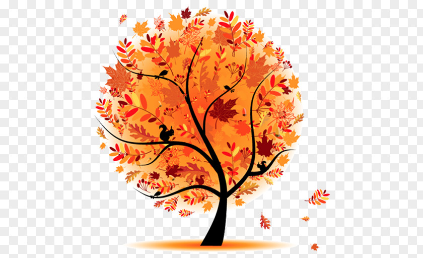 Tree Autumn Cartoon PNG