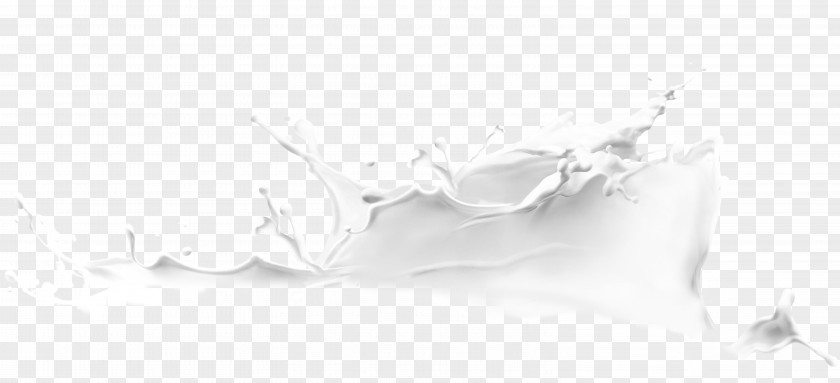White Fresh Milk Effect Element Black And Line Art Drawing PNG
