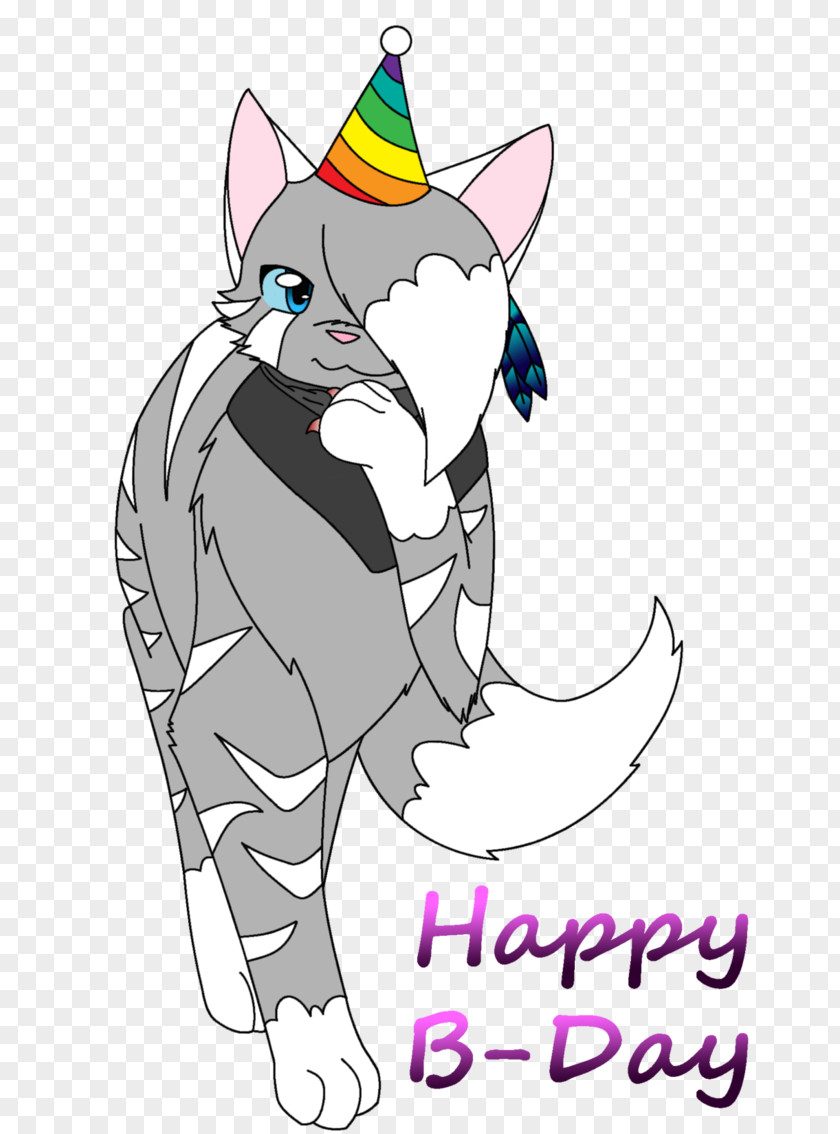 Happy B.day Whiskers Kitten Cat Clip Art PNG