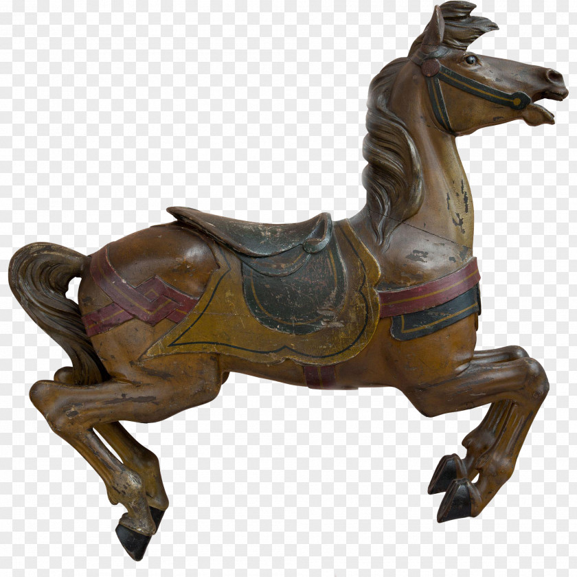 Mustang SeaGlass Carousel Gustav Dentzel Bronze Sculpture PNG