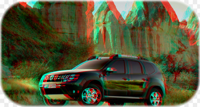 Car Anaglyph 3D YouTube Film PNG