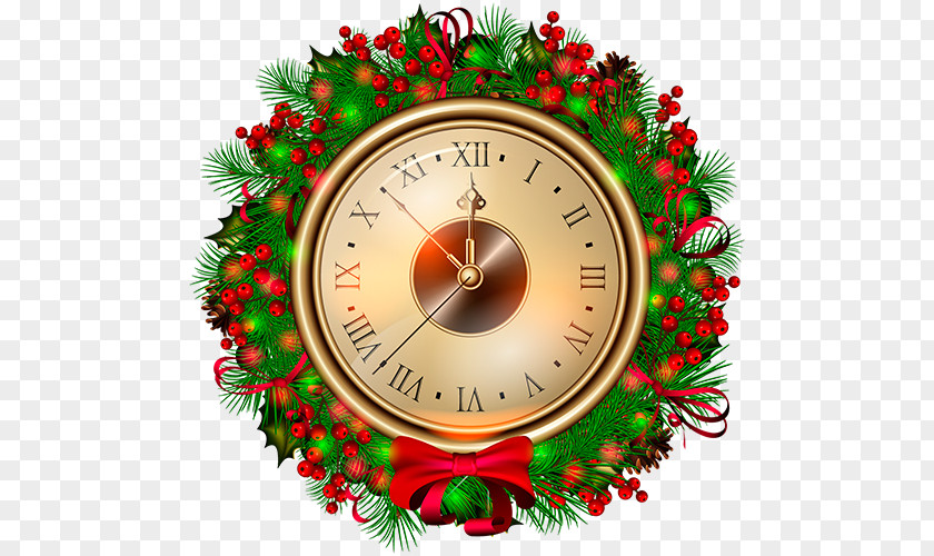 Christmas Decoration Clock Countdown Clip Art PNG