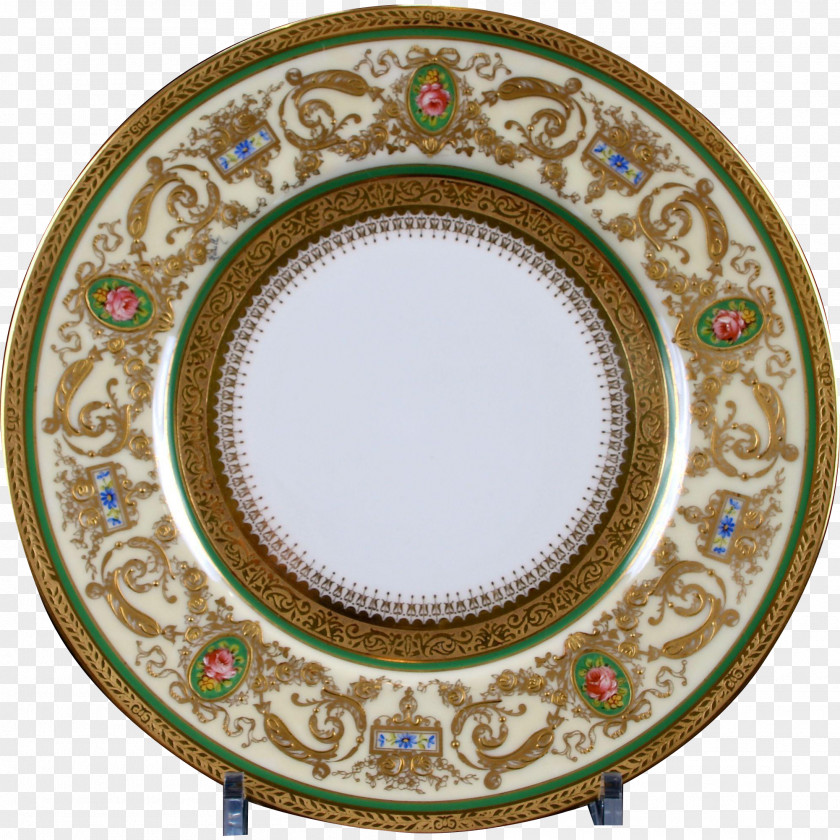Hand-painted Floral Material Plate Limoges Porcelain Tableware Paper PNG