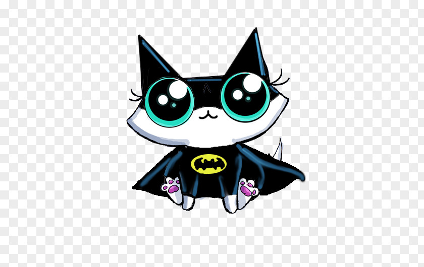 Cat FUNNY Whiskers Kitten Black Batman PNG