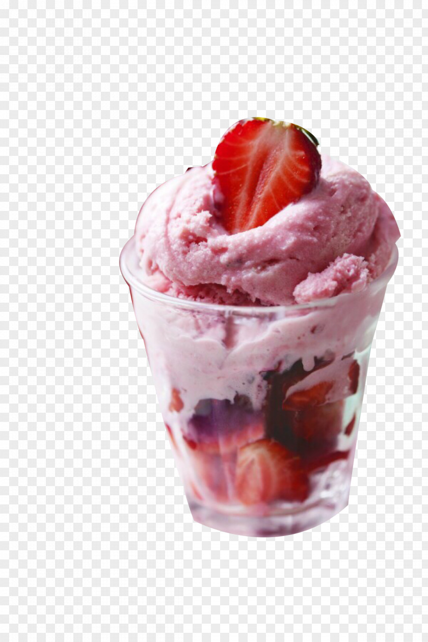 Cup Strawberry Jam Ice Cream Mousse Parfait PNG