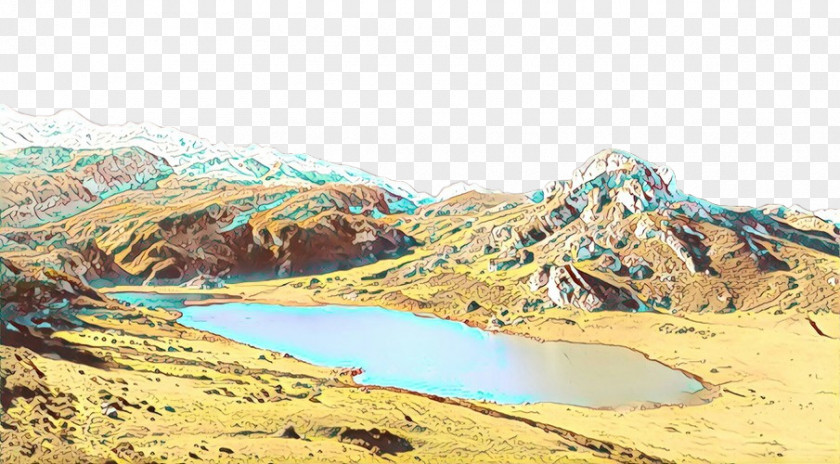 Mountainous Landforms Natural Landscape Lake Mountain Crater PNG