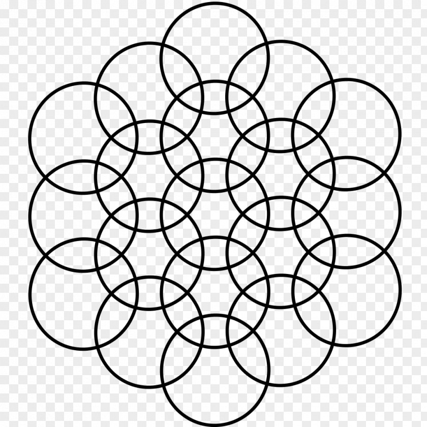 Circle Point Symmetry Line Art Pattern PNG