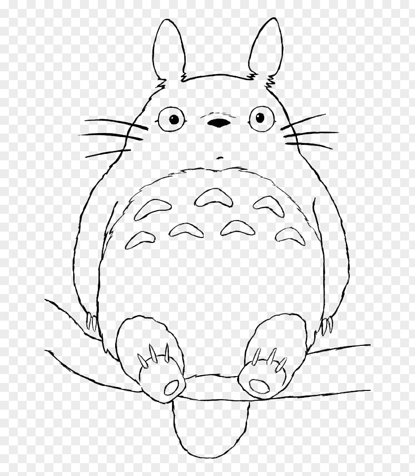 Totoro Coloring Book Drawing Doodle Adult PNG