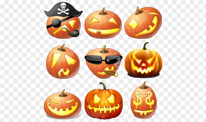 A Lovely Pumpkin Icon Jack-o'-lantern Calabaza Halloween PNG