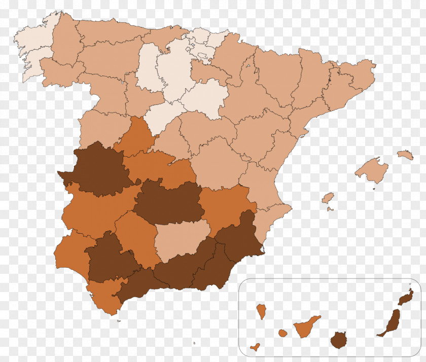 Map Spain Castilian Spanish Peninsular PNG