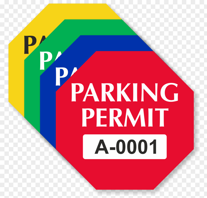 Permit Parking Car Park Sticker Apartment Label PNG