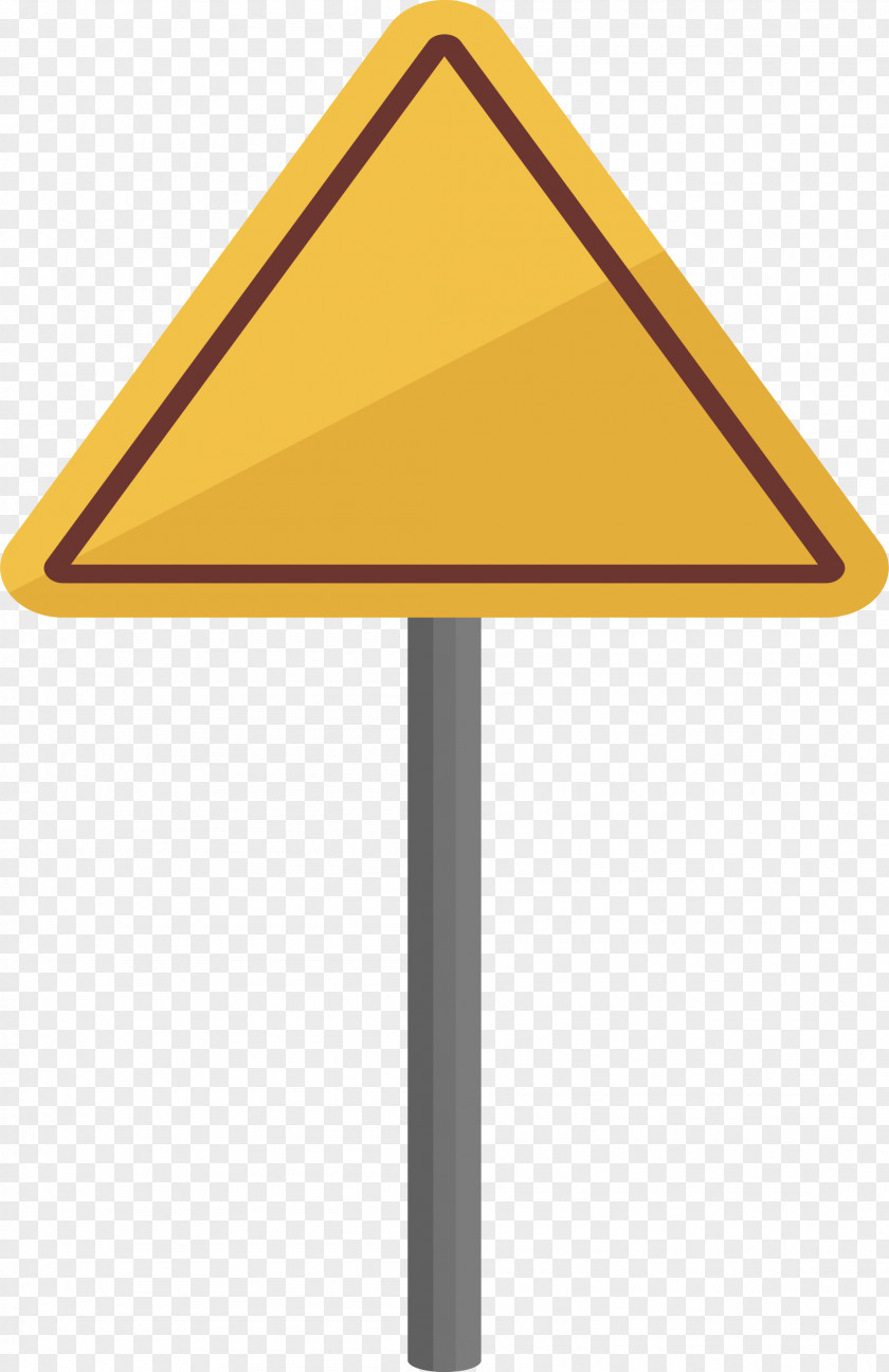 Yellow Triangle Road Sign Traffic Computer File PNG