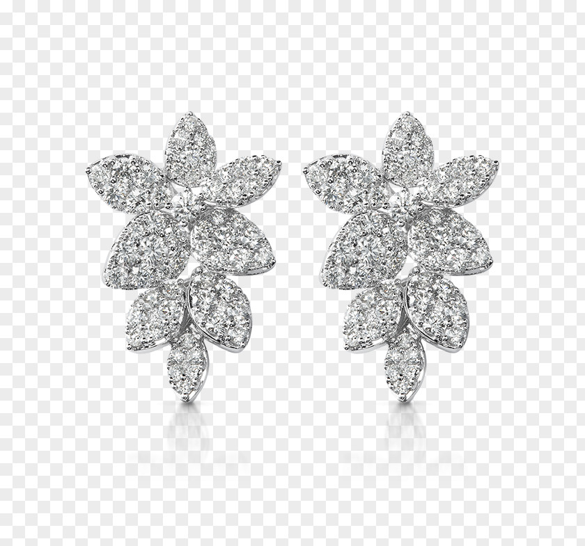Diamond Earring Star Cluster Body Jewellery Carat PNG