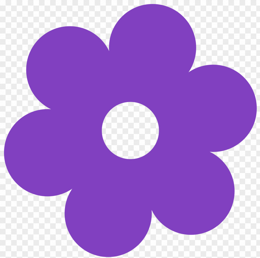 Flower Clip Art Purple Yellow PNG