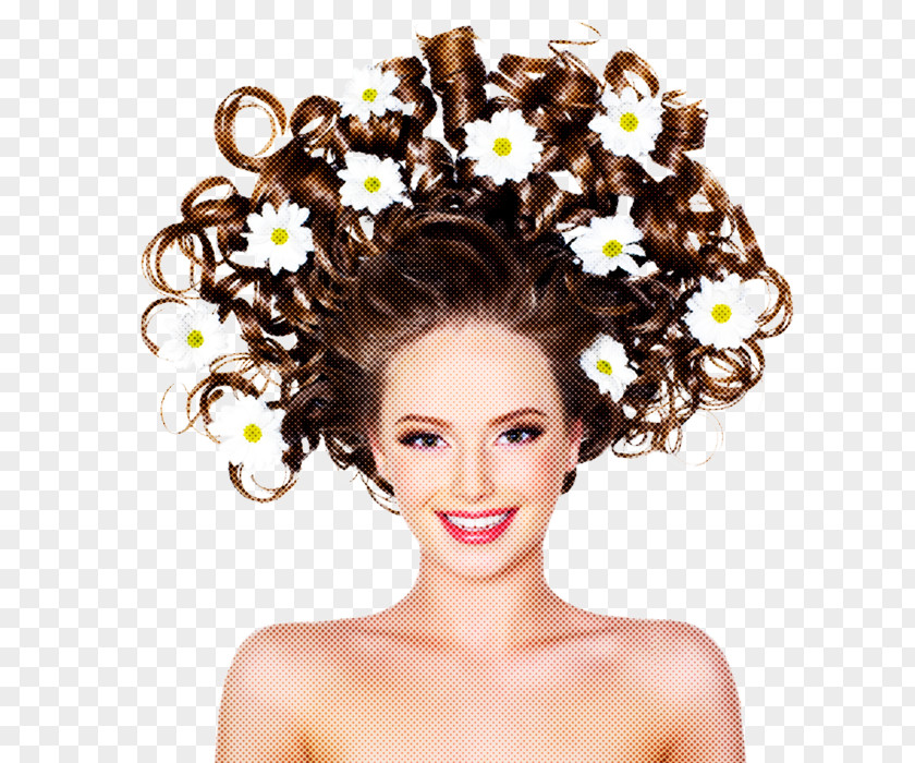Flower Forehead Hair Face Beauty Hairstyle Head PNG