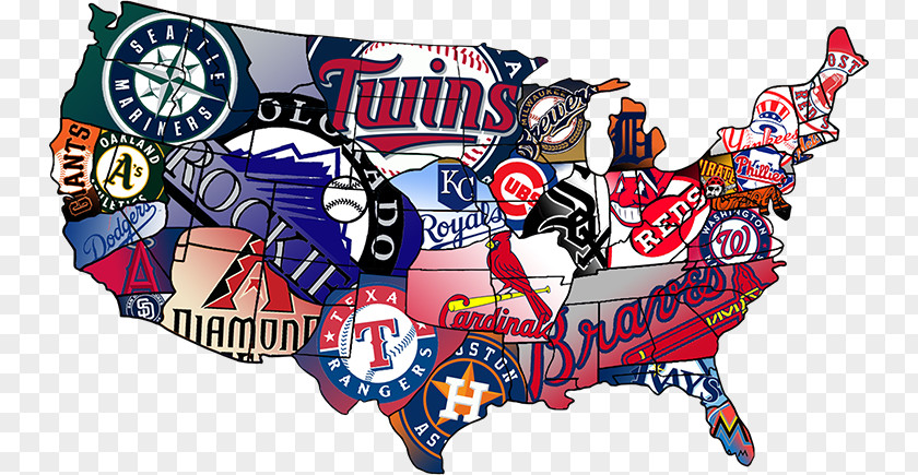 United States MLB Map Collection PNG