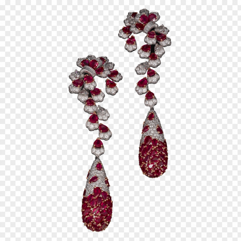 Upscale Jewelry Ruby Earring Butani Jewellery Ltd. Design PNG