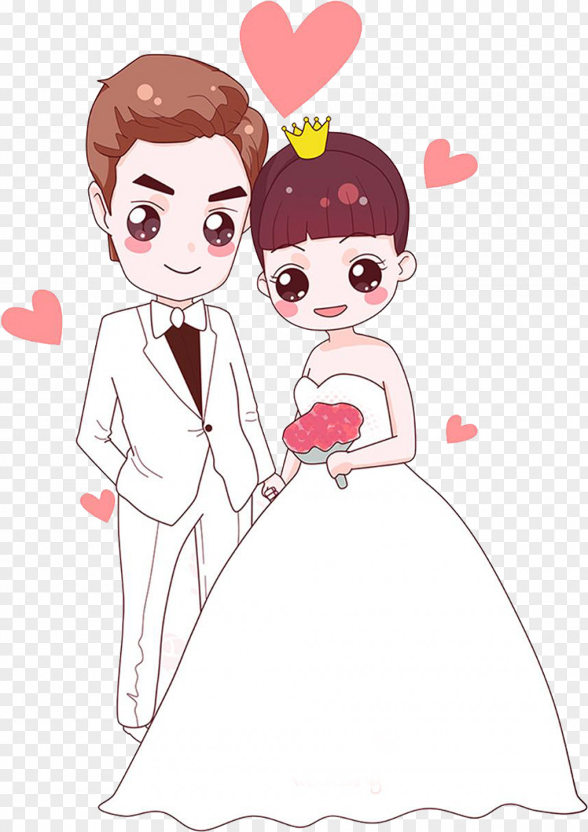 White Dress Wedding Bride Marriage Cartoon Photography Painting PNG
