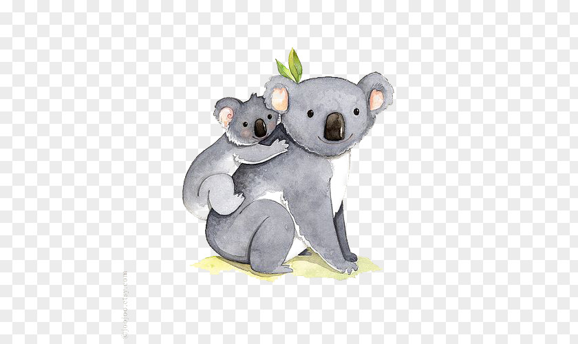 Hand-painted Koala I Dont Like Bear Illustration PNG