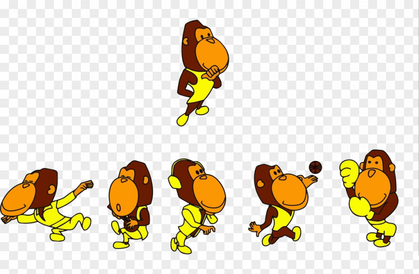 Many Monkeys Orangutan Gorilla Avatar Illustration PNG
