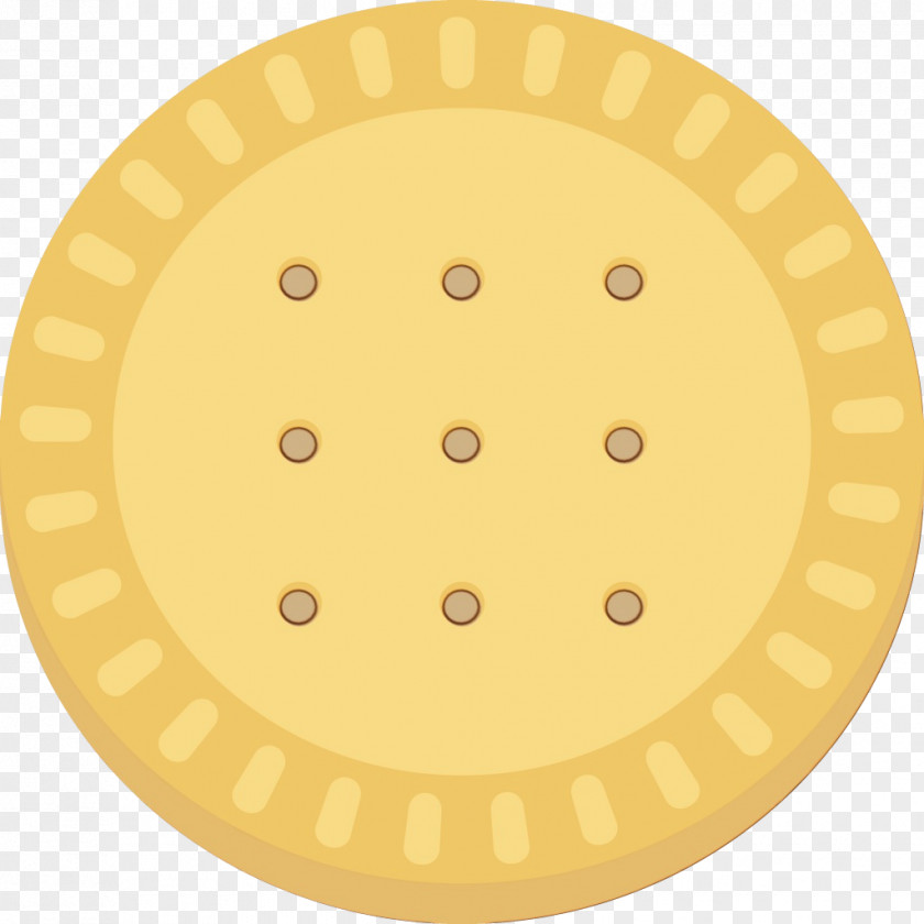 Smile Cookie Yellow Design Pattern Material PNG