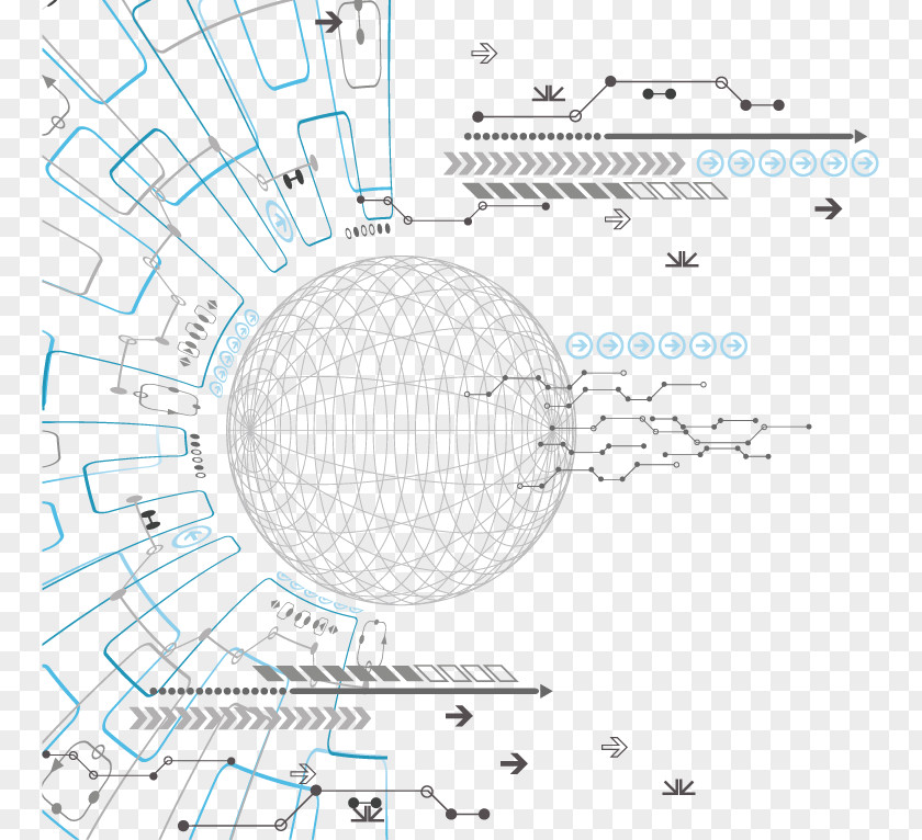 Dynamic Fashion Technology Background Line PNG