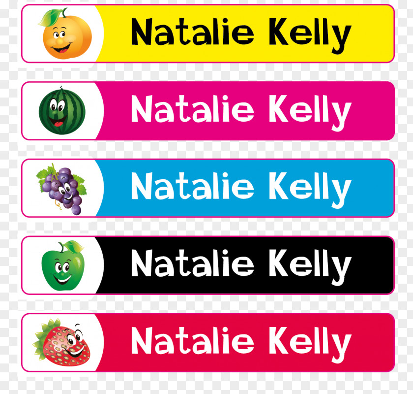 Fruits Label Brand Name Tag Color PNG