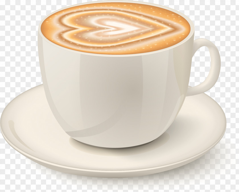 Garland Coffee Pattern Material Hong Kong-style Milk Tea Latte Cappuccino PNG
