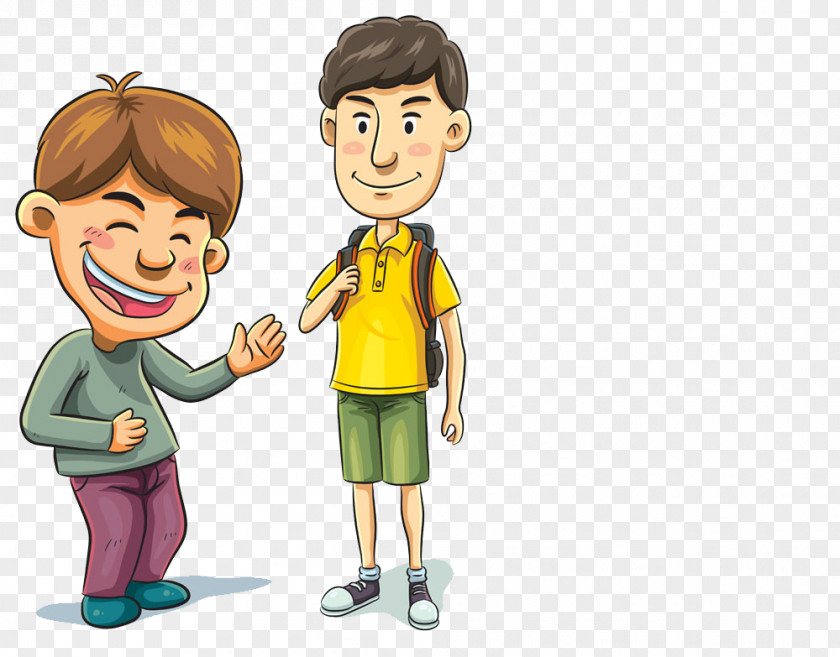 Laughing Boy Cartoon Illustration PNG