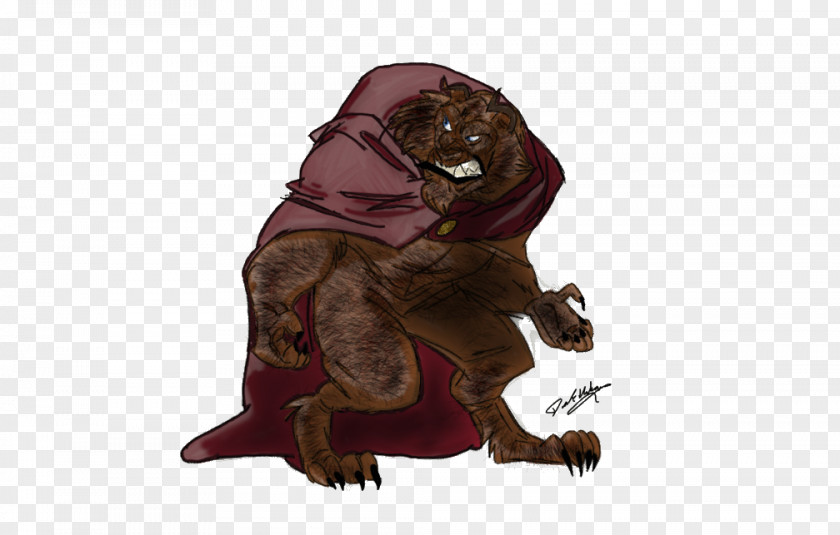 Ancient Beast Carnivora Maroon Scarf Character PNG