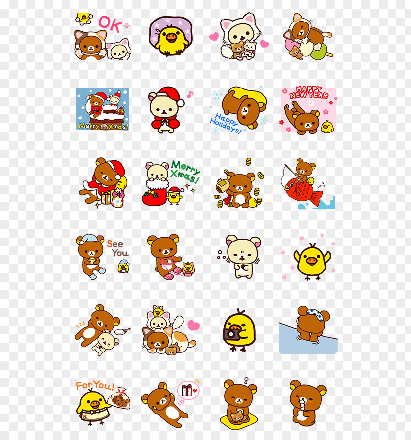 Bear Hello Kitty Rilakkuma San-X Sticker Sanrio PNG