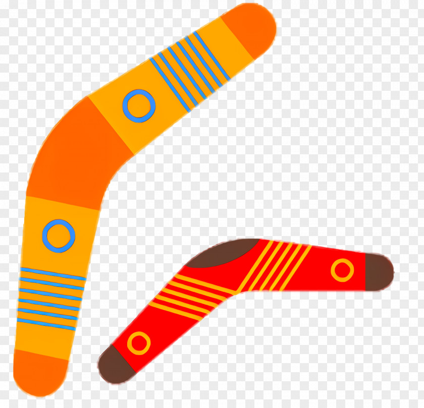 Boomerang Material Property Orange Background PNG