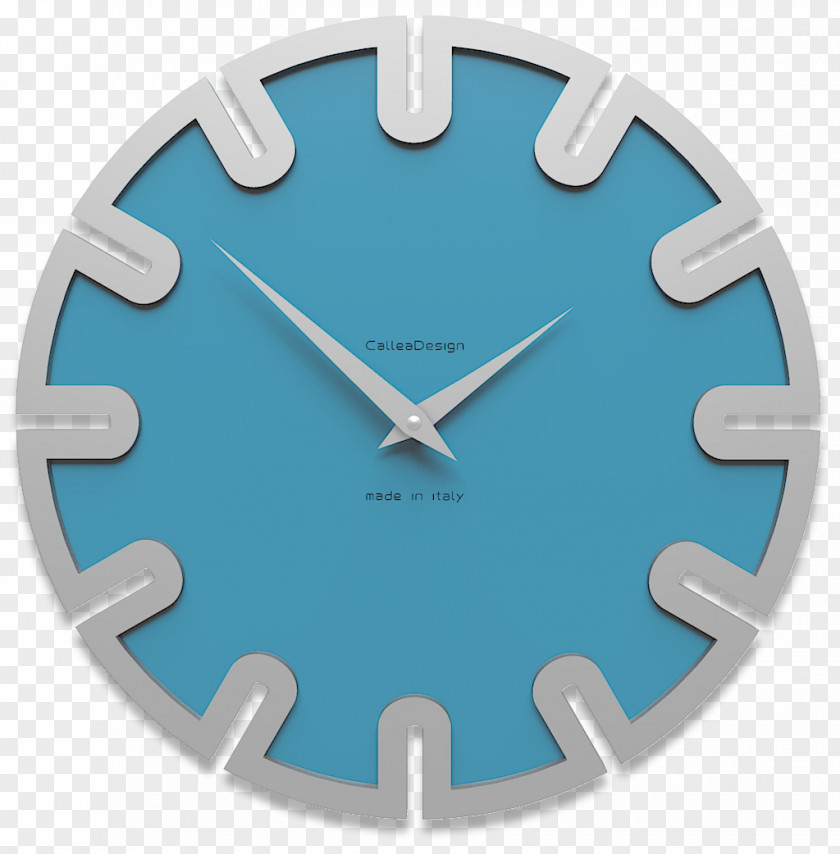 Clock Väggur Color Blue PNG