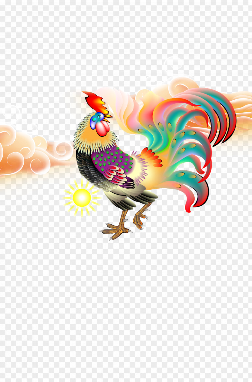 Color Chicken Chinese Zodiac New Year Rooster PNG