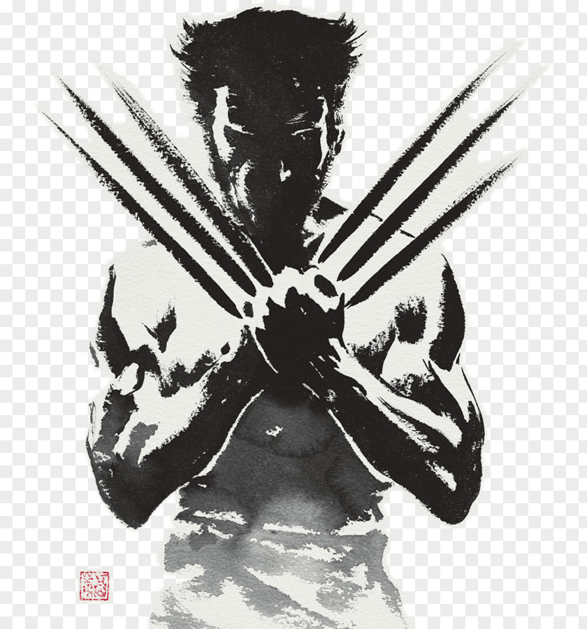 Hugh Jackman Wolverine Silver Samurai X-Men Poster Film PNG