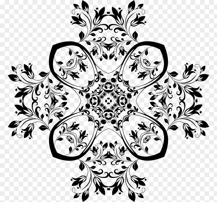 MOTIF Flower Mandala Floral Design PNG