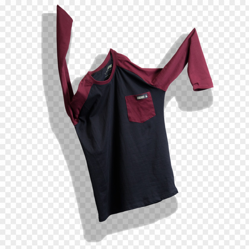 T-shirt Sleeve Shoulder Maroon PNG