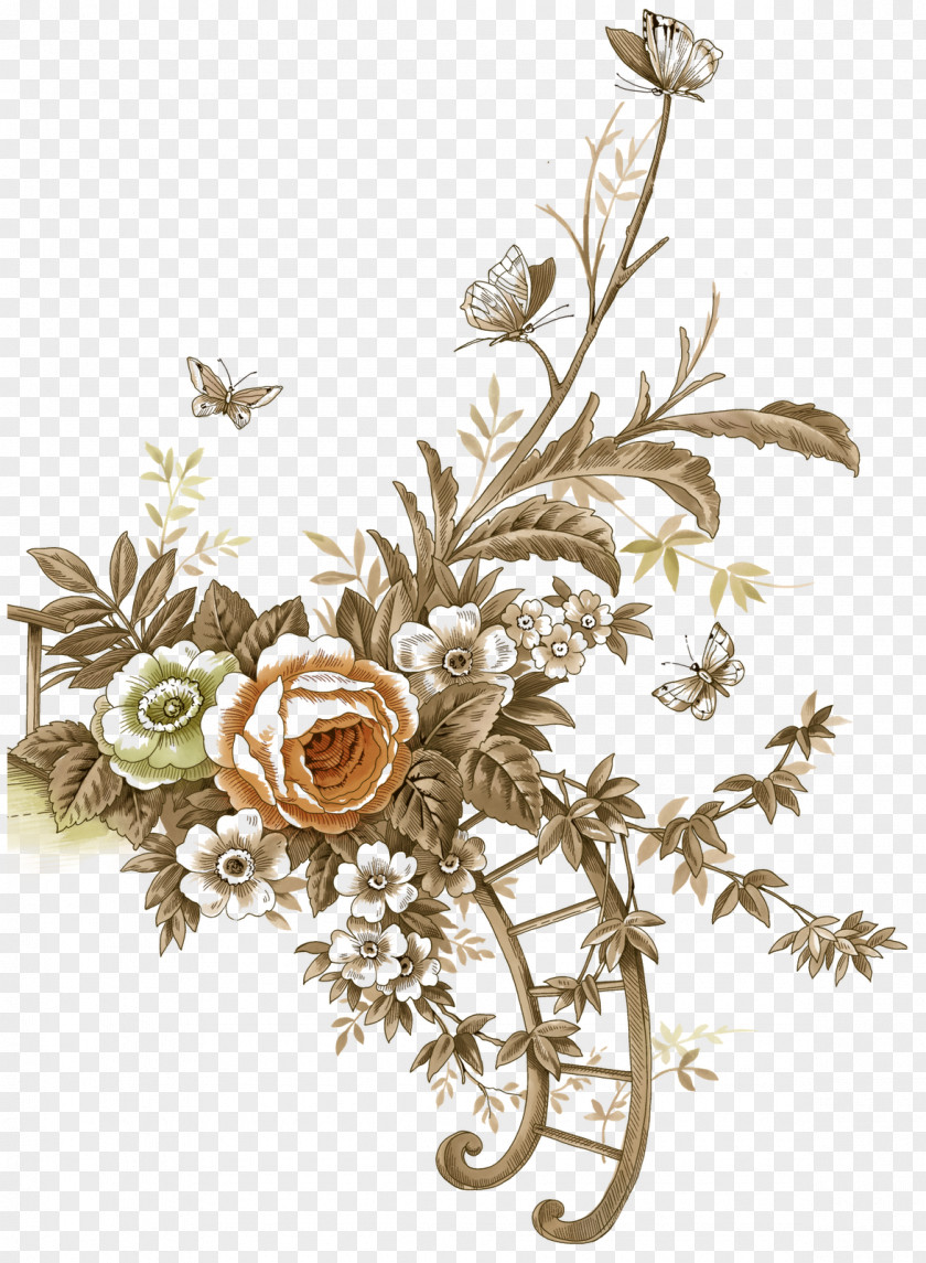 Vintage Flower Clothing Clip Art PNG