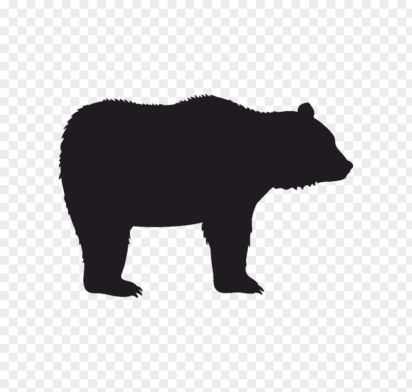 Bear American Black Grizzly Silhouette PNG