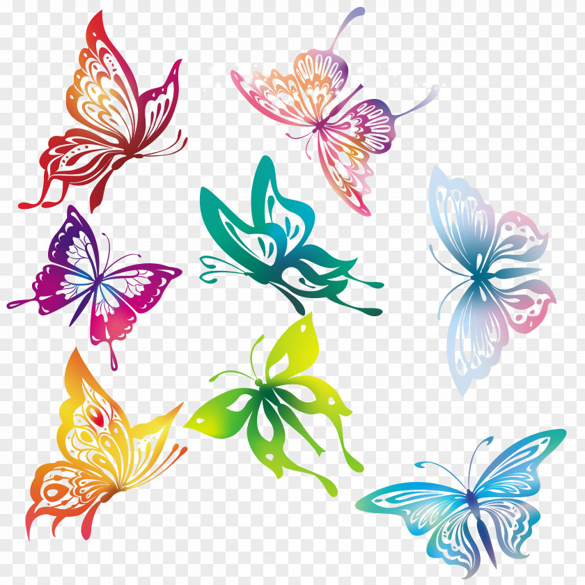 Butterfly Floral Design Tattoo Clip Art PNG