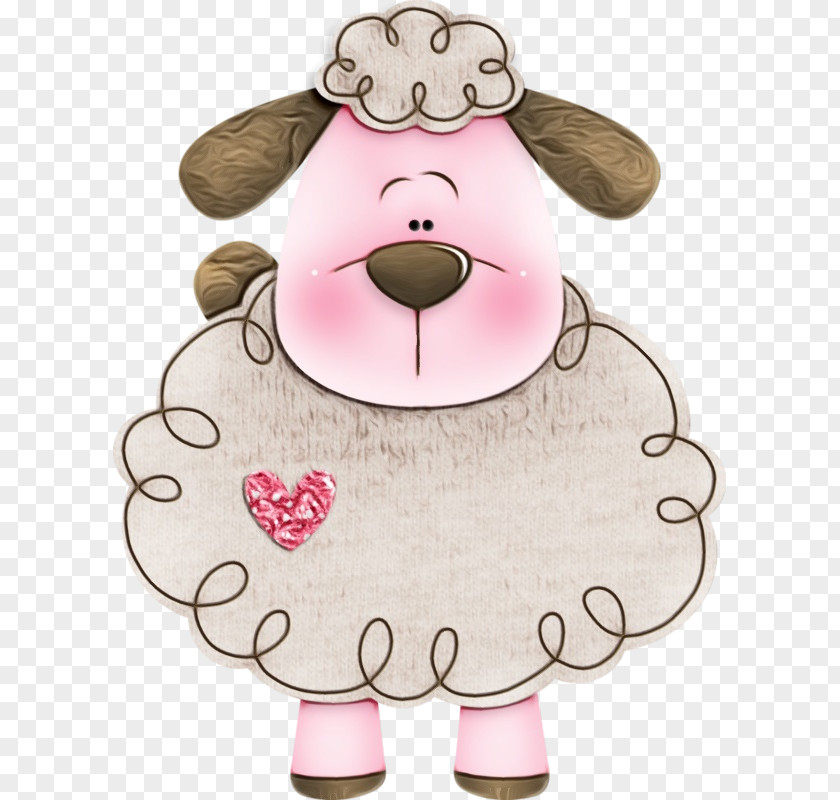 Cartoon Pink Sheep Livestock PNG